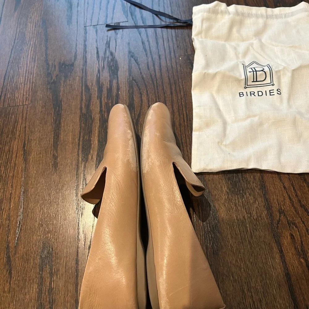 Birdies Tan Leather Slip-Ons - Picture 5 of 7